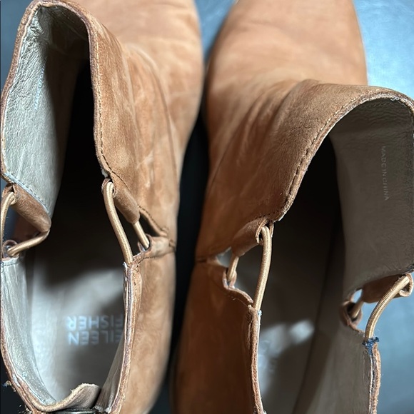Eileen Fisher Tote Beige Earth Heeled Bootie Sz 8.5 Retail $225 - Picture 6 of 6